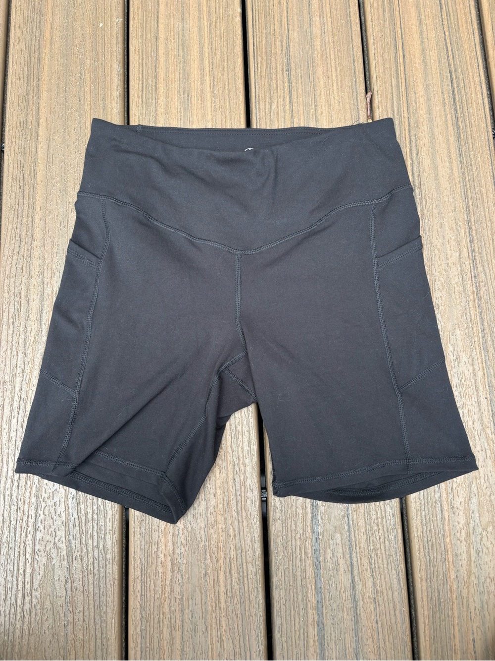 Gaiam Biker Shorts High Waisted Pockets Athletic